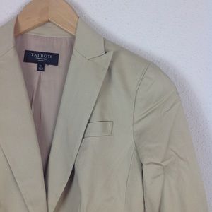 Talbots Petites Khaki Stretch Blazer